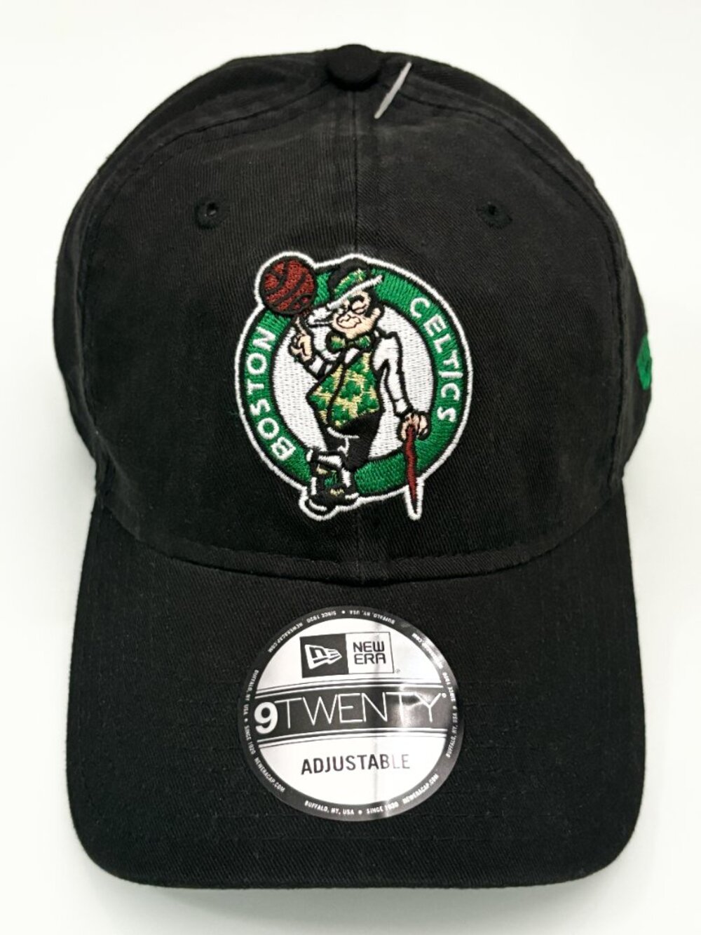 New Era Boston Celtics 9TWENTY Core Classic Black Strapback Adjustable Hat NWT